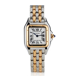 Ladies Cartier Panthere in steel and 2 row 18kt gold
