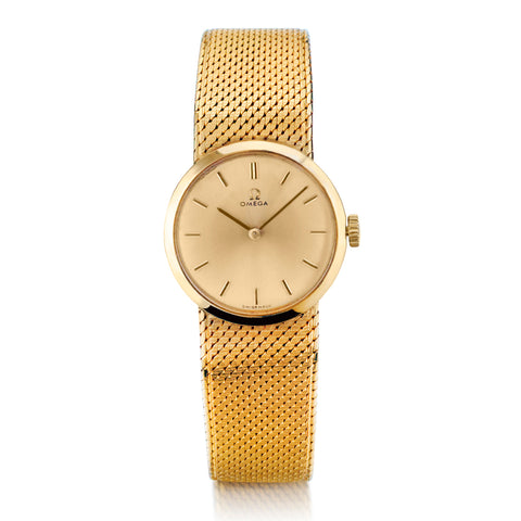 Ladies 18kt Yellow Gold Omega Dress watch in 18kt Yellow Gold. Manual Winding