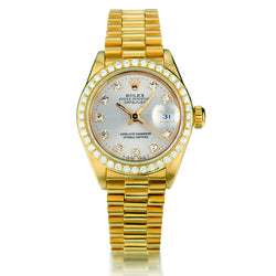 Ladies 18kt Yellow Gold Diamond Presidential Wristwatch. Ref: 69138
