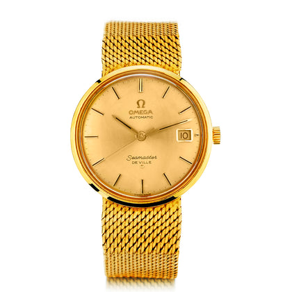 Omega Seamaster de Ville in 18kt Yellow Gold.