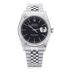 Rolex Datejust 36mm Stainless Steel with 18kt White Gold Fluted Bezel. Ref: 16234