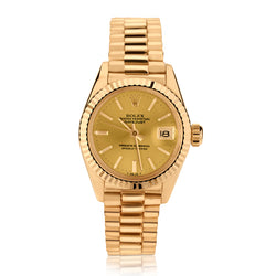 Rolex Oyster Perpetual Datejust Yellow Gold Ladies President Watch. Ref# 6917