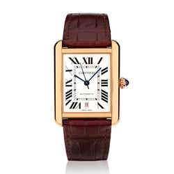 Cartier Tank Solo XL in 18kt Rose Gold on a Leather Band. Ref: 3514