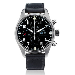 IWC Pilot Chronograph in Steel. Day-Date. Ref: 377709. B&P