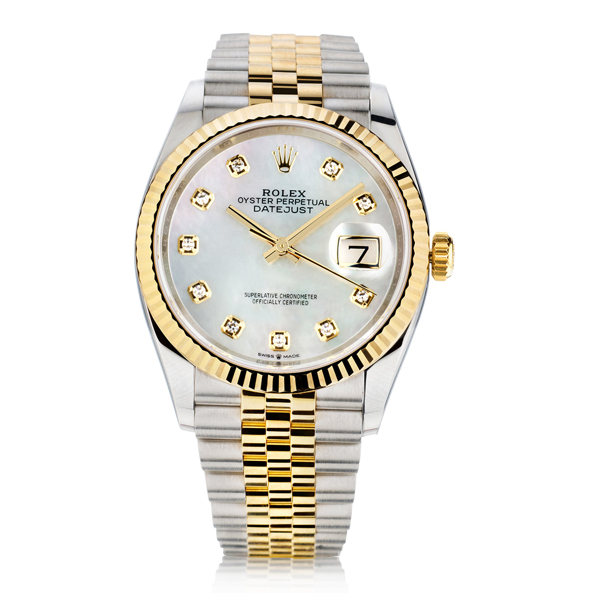Rolex Oyster Perpetual Two-Tone Diamond and Mother of