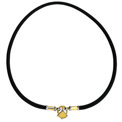 Baraka "Pirelli Collection" Rubber and Gold Necklace