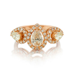 18kt Rose Gold and Diamond Ring. 1.20ct Tw