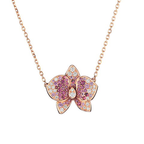 Cartier "Caresse d'Orchid" Collection Necklace in 18kt Rose Gold.
