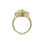 Vintage 2.90 Carat Old-European Cut Diamond Halo Set Gold Ring