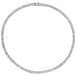 Ladies 14kt White Gold Diamond "Tennis Necklace". 28.00ct Tw