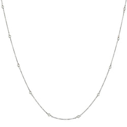 Elsa Peretti by the Yard Sprinkle Necklace with Pearls .18kt White Gold