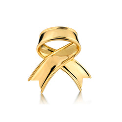 Tiffany & Co Ribbon Brooch in 18kt Yellow Gold