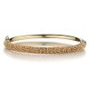 18KT Rose Gold And White Gold Textured Bangle