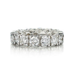 14kt White Gold Eternity Band. 5.00 Total Carat Weight.