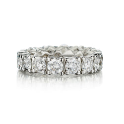 19kt White Gold Eternity Band. 6.50 Total Carat Weight.
