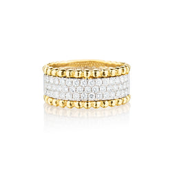 18kt Yellow and White Gold Diamond Band. 0.55ct Tw