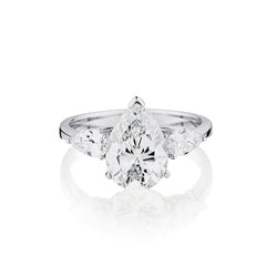 Ladies Diamond Solitaire Pear Shape  Ring . 2.45ct