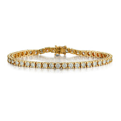 18kt Yellow Gold Diamond "Tennis Bracelet". 6.20ct Tw
