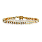 18kt Yellow Gold Diamond "Tennis Bracelet". 3.36ct Tw