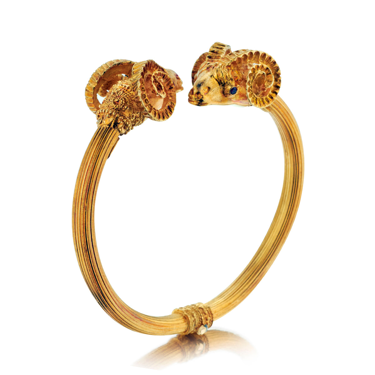 Lalaounis 18kt Yellow Gold Ram's Head Bangle