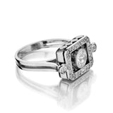 Vintage Ladies Platinum Diamond Ring. 0.87ct Tw