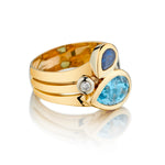 18kt Yellow Gold Colored Stone Ring by Manfreli.