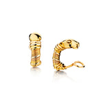 18kt Cartier Panthere Tri Colour Huggie Earrings.