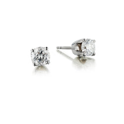 Diamond Stud earrings in 14kt White Gold Featuring 2 X 0.76ct Tw