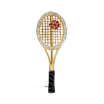 18kt Yellow Gold "Tennis Racket" Brooch.