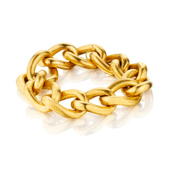 18kt Yellow Gold Large Link Bracelet. 73 grams.