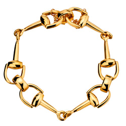 Mens 18kt Yellow Gold "Horse Bit" design Bracelet.