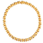 Tiffany & Co. 18kt Yellow Gold "X" Diamond Choker Necklace