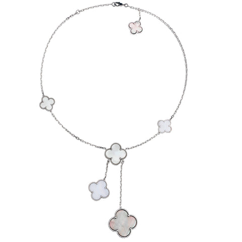Van Cleef & Arpels Alhambra Collection .Mother of Pearl and Chalcedony Pendant
