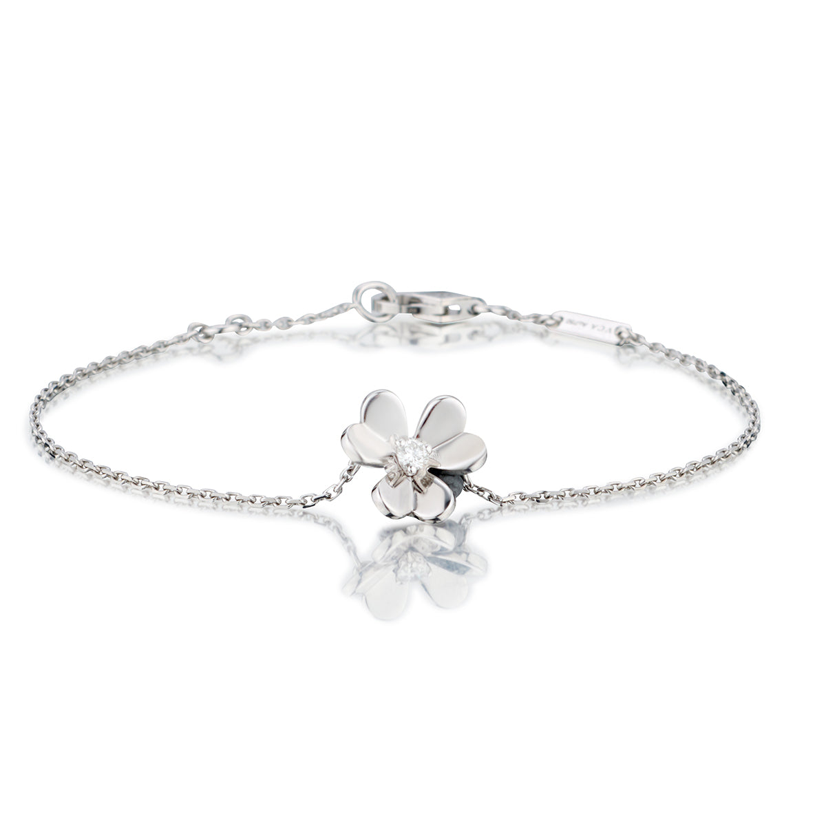 Van Cleef Arpels 18kt White Gold Frivole Diamond Mini Bracelet