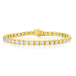 18kt Yellow Gold Diamond "Tennis Bracelet". 5.50ct Tcw