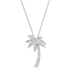 Tiffany & Co Diamond Palm Tree Necklace in Platinum