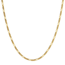 14kt Yellow Gold Figaro Chain. 24" in Length. Weight: 18.9Grams.  Made in Italy