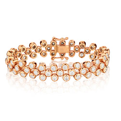 Ladies 18kt Pink Gold "Bubbles" Bracelet. 7.00 Total Carat Weight.