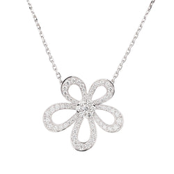 Van Cleef & Arpels Flowerlace Diamond Pendant in 18kt White Gold: Ref: ARP05200