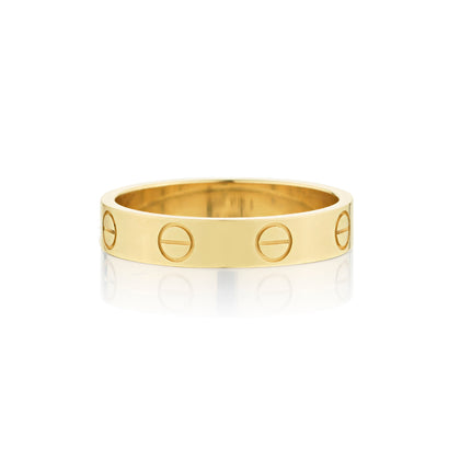 Cartier "Love Collection" 18kt Yellow Gold Ring. Size 51. B&P