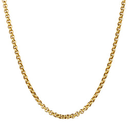 18kt Yellow Gold" Rolo " Link Chain. 20" (L) . Weight: 19.79 Grams