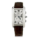 Cartier Tank Americaine Chrono Wristwatch. 18kt White Gold. Ref:2312