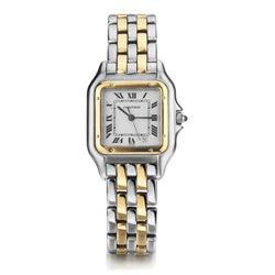 Cartier 18KT Yellow Gold And Steel Panther Mid-size Quartz Watch.