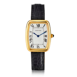 Cartier Paris Unisex 18KT Yellow Gold Square Incurvee Faberge  1980's Watch