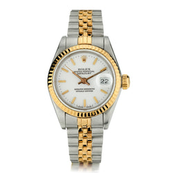 Ladies Rolex 26mm Datejust in Steel and 18kt Yellow Gold. Ref:69173