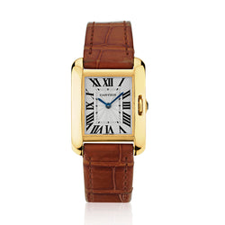 Cartier Ladies 18kt Yellow Gold Tank Anglaise Wristwatch. Ref: 8418 w