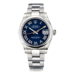 Rolex Oyster Steel 31 with Blue Dial. Ref: 278240. B&P. Circa 2021