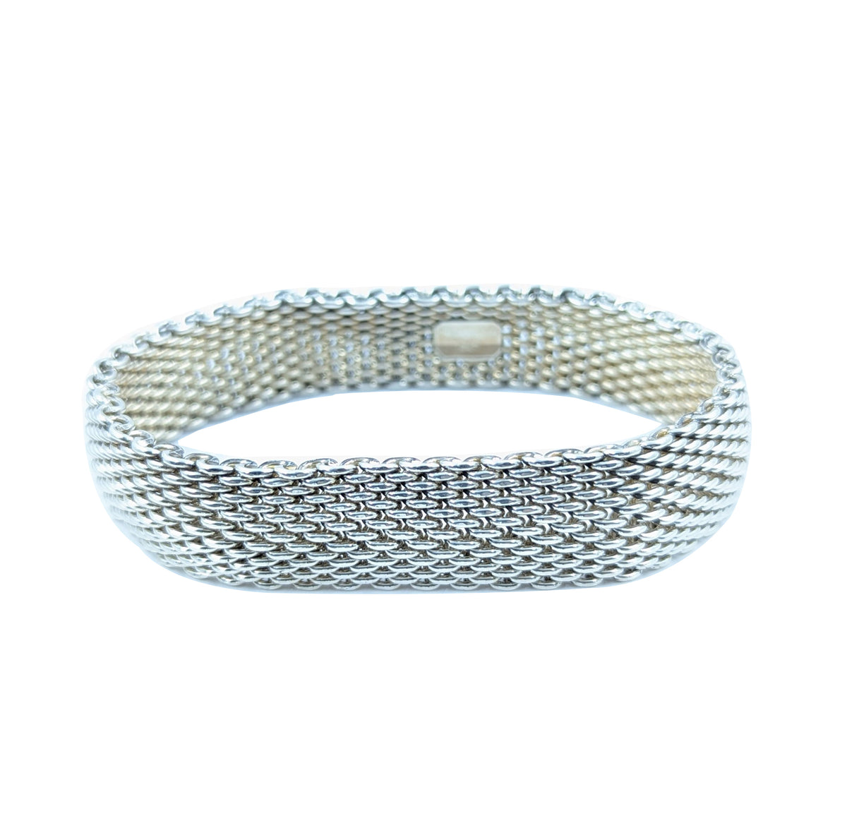 Tiffany & Co Mesh Sterling Silver Bracelet Large. Van Rijk