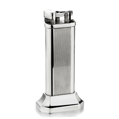 Dunhill Steel Table Lighter with Lift Arm. Made in England