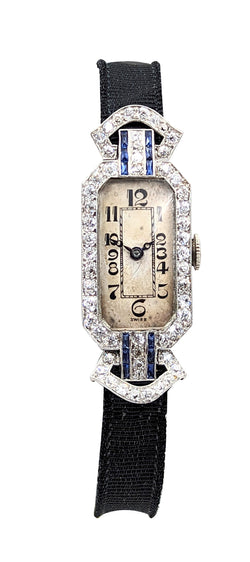 Vintage Platinum and Diamond Wristwatch